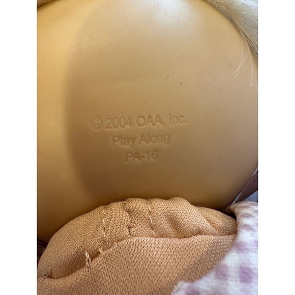 Cabbage Patch Kids Baby Doll Purple Sleeper Blond Hair Blue Eyes CPK - Picture 4 of 4